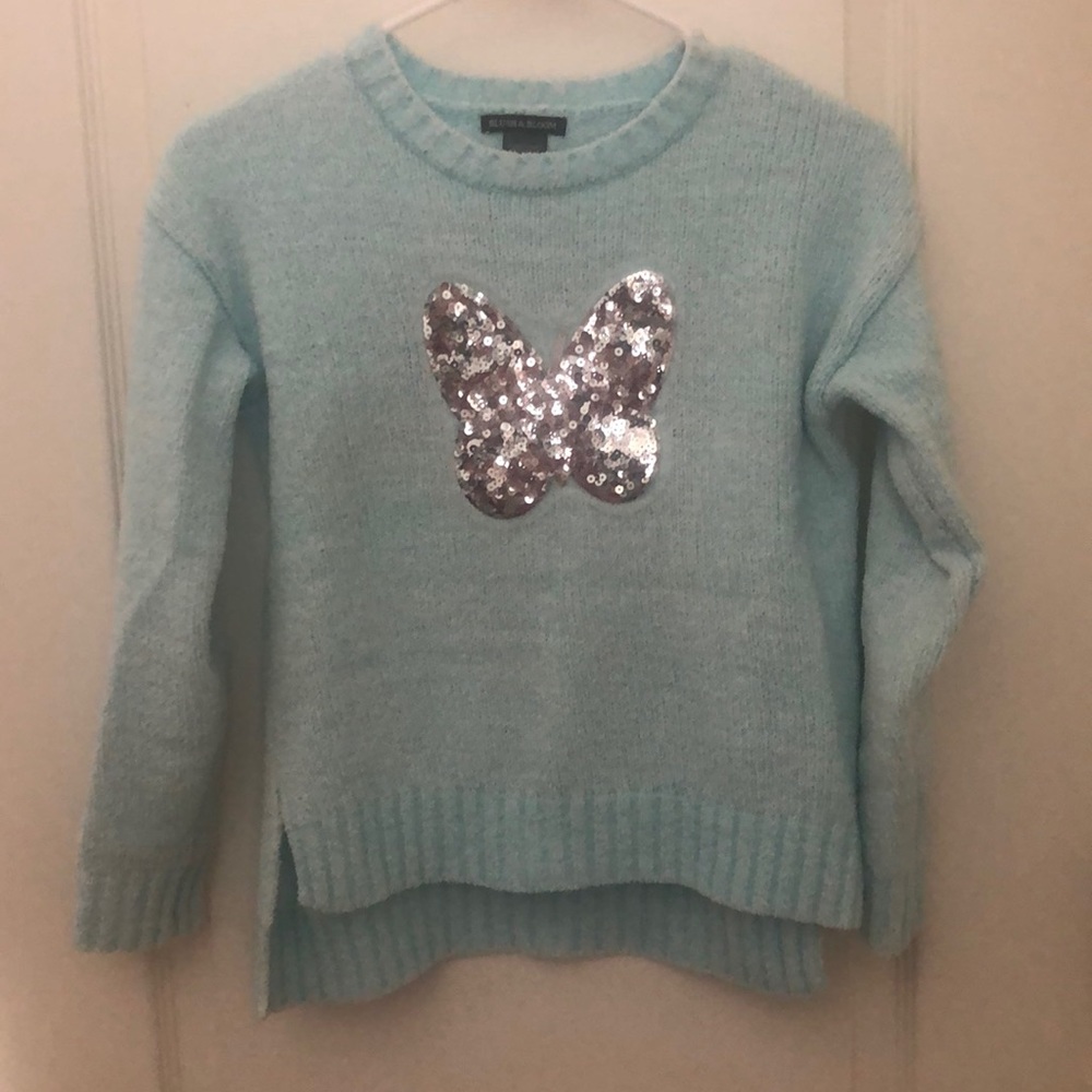 Blush & Bloom butterfly sweater sz XL girls